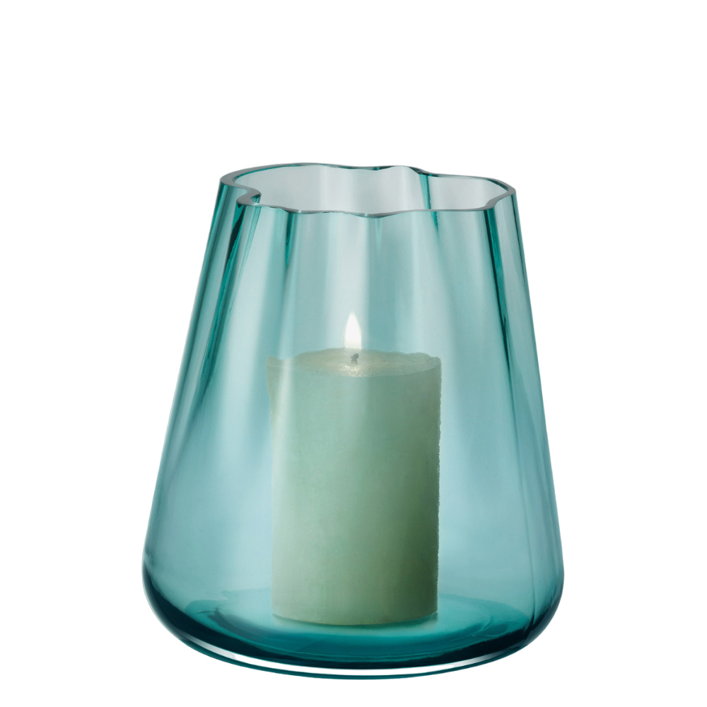 LSA Lagoon Vase / Lantern 18.5cm Sea Green